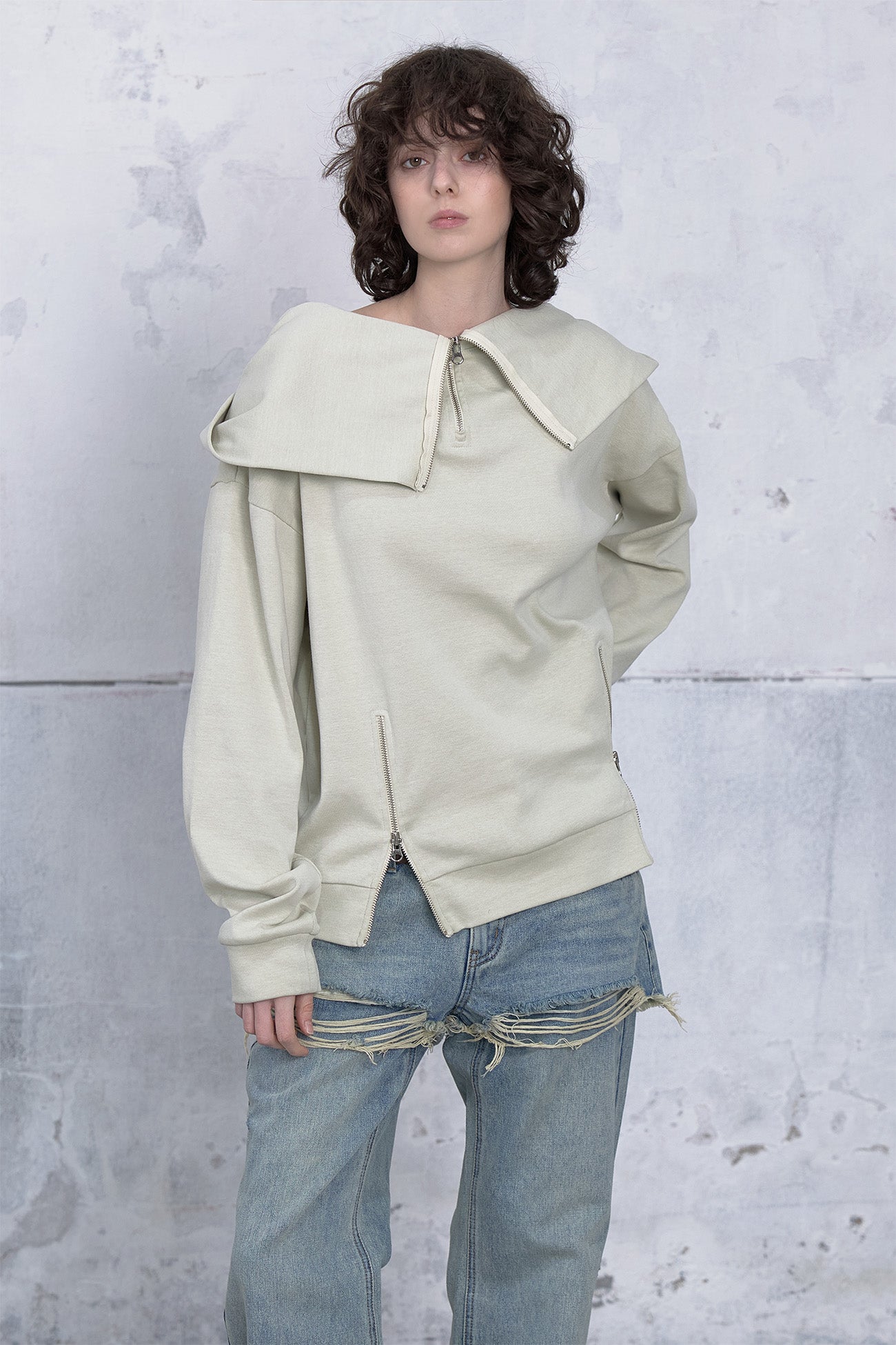 Deinet - Big Hooded Sweat Pullover (Oatmeal) product image 10 | TRAB K-Fashion Australia