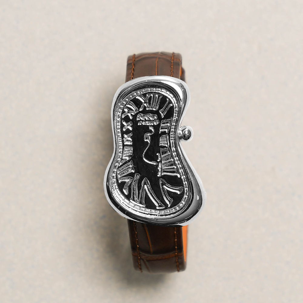 Towtow Archive - Timeless Twist Wristlet Brown Strap Silver Pendant (OC) product image 1 | TRAB K-Fashion Australia
