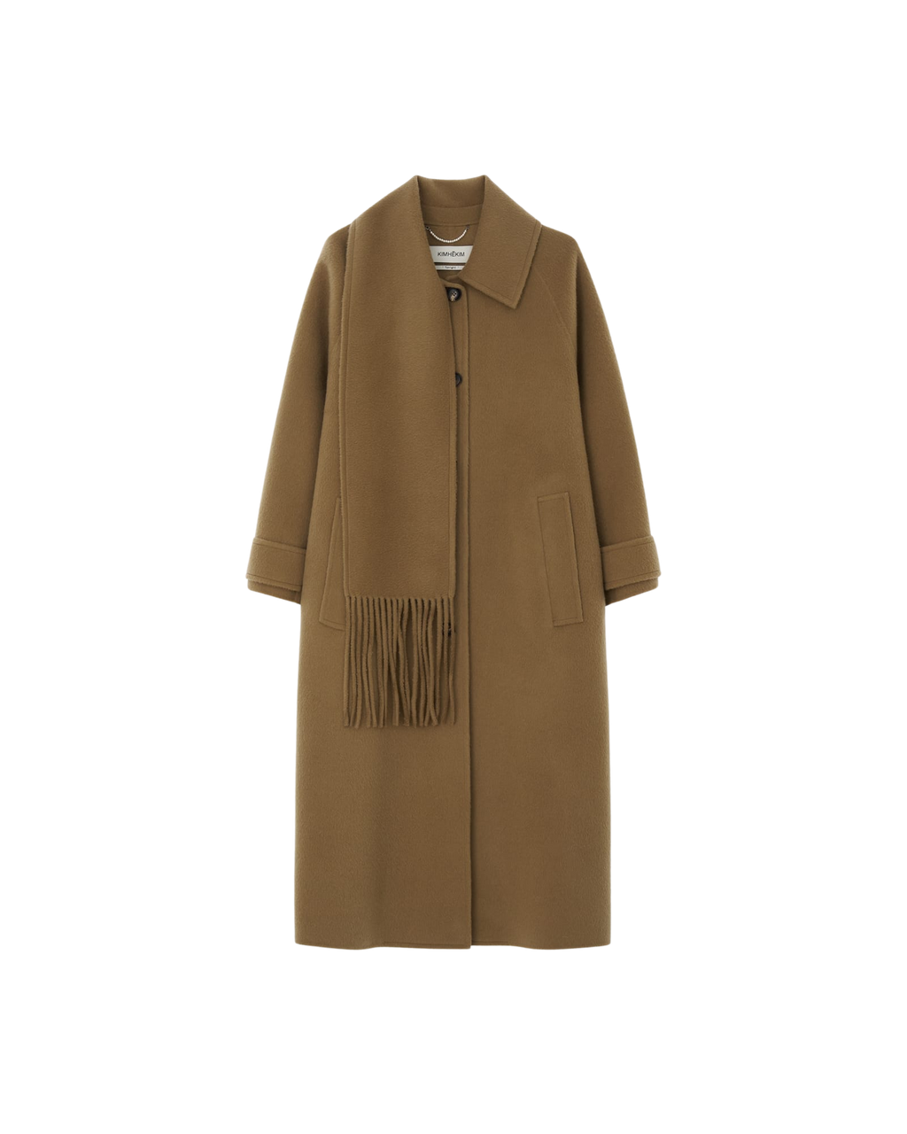 Kimhe Kim - Scarf Detail Long Coat (Beige) product image 11 | TRAB K-Fashion Australia
