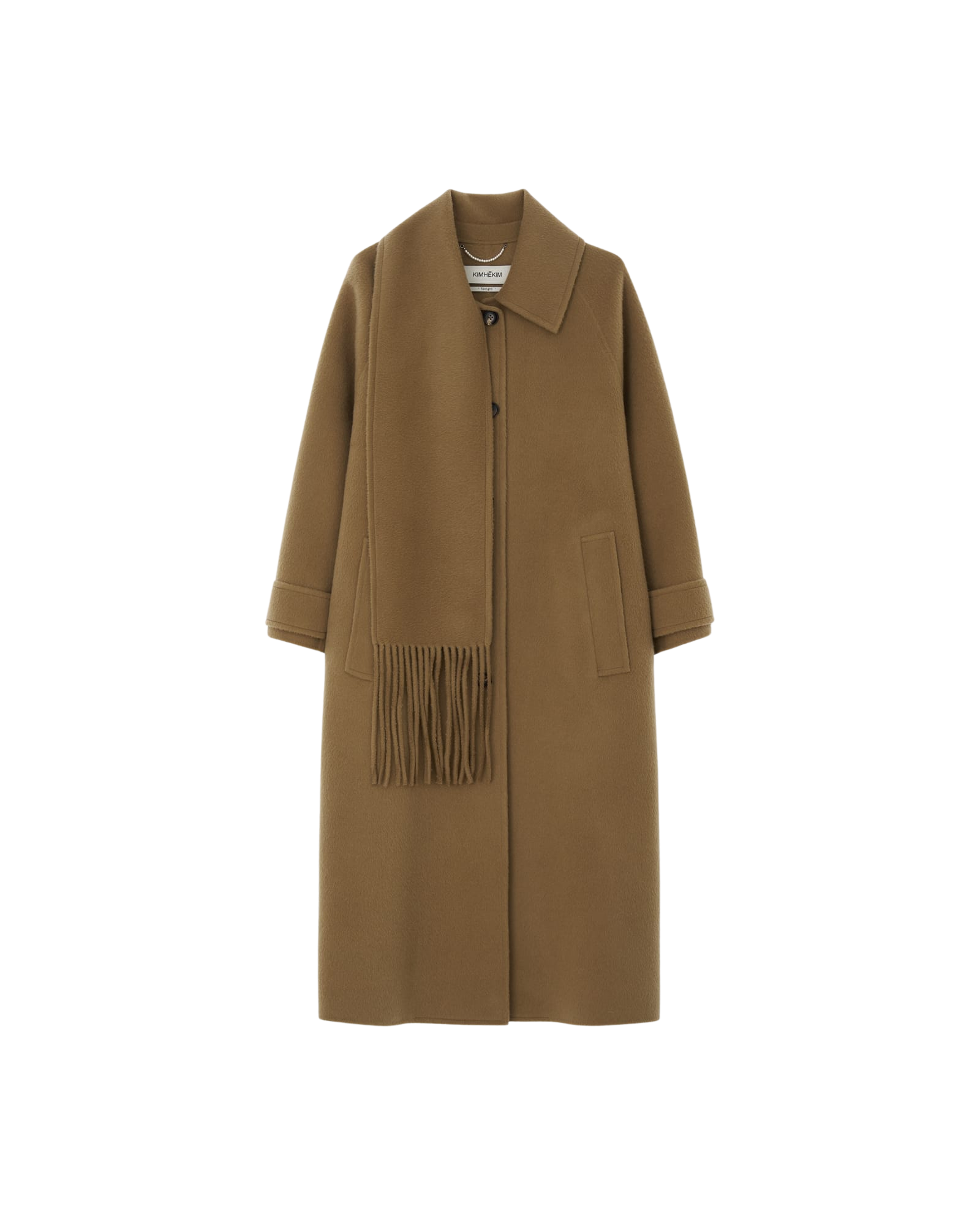 Kimhe Kim - Scarf Detail Long Coat (Beige) product image 11 | TRAB K-Fashion Australia