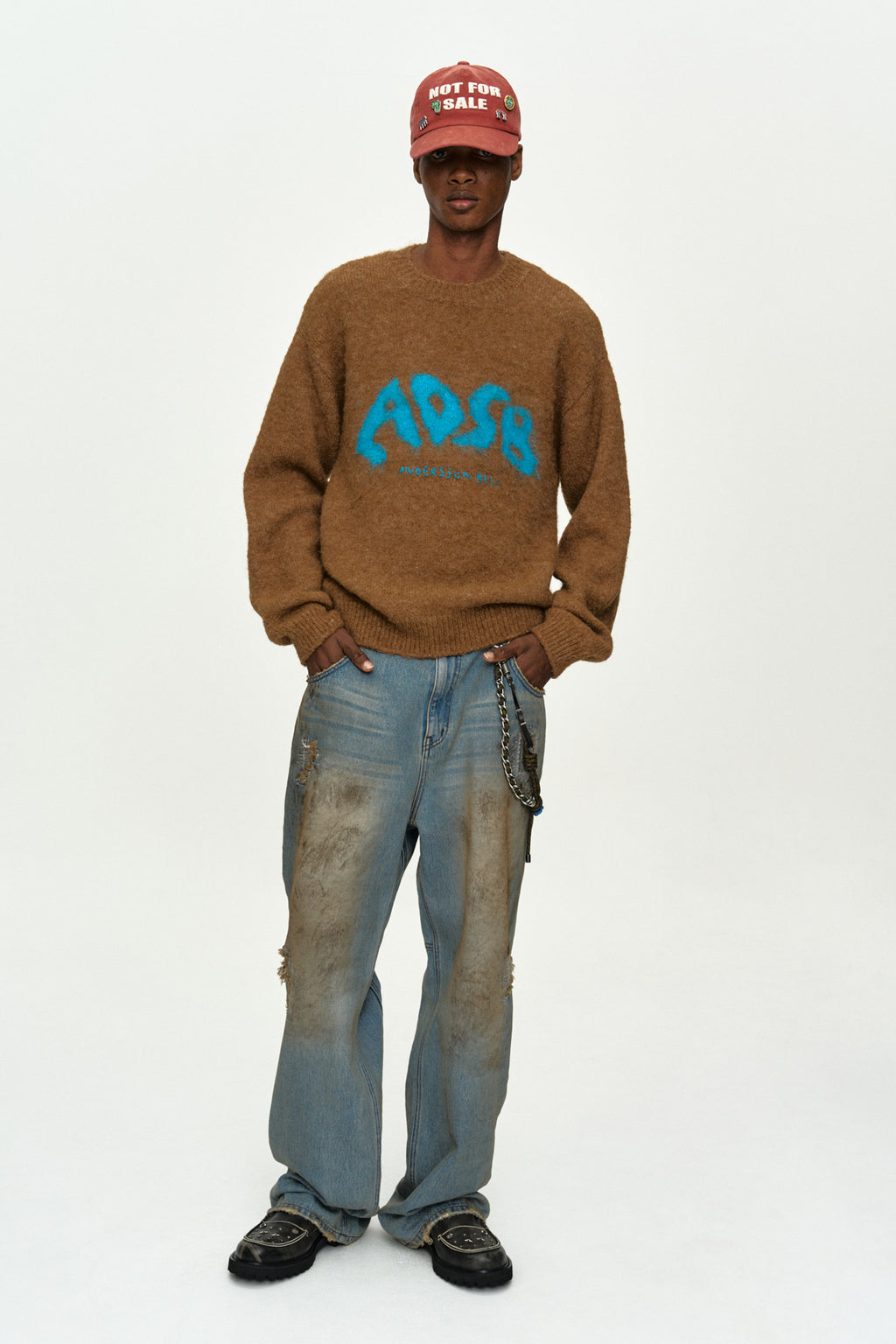 Andersson Bell - Unisex Destroyed Wide-Leg Jeans (Blue) product image 8 | TRAB K-Fashion Australia