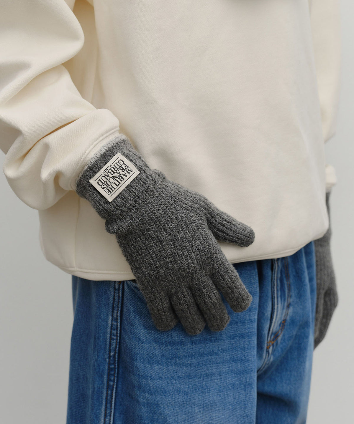 Marithe & Francois Girbaud - Classic Logo Glove (Charcoal) product image 6 | TRAB K-Fashion Australia