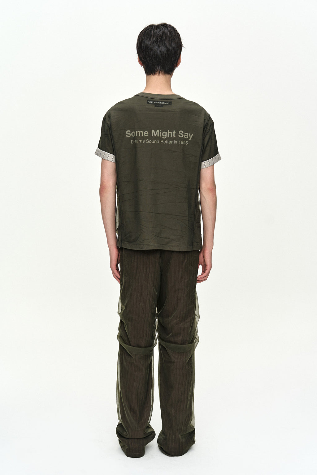 Andersson Bell - Overlay Pleats Wide-Leg Trousers (Khaki Brown) product image 9 | TRAB K-Fashion Australia