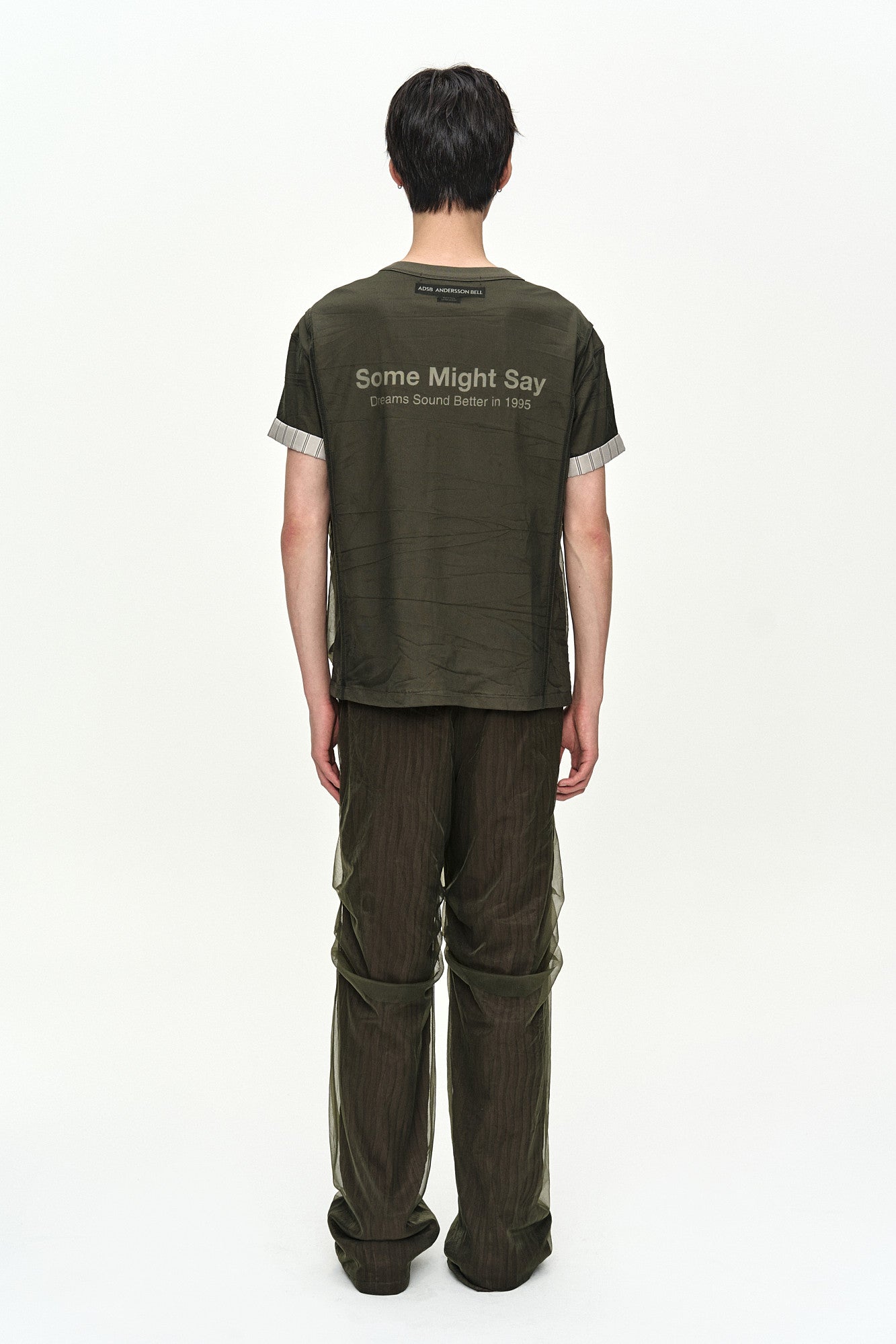 Andersson Bell - Overlay Pleats Wide-Leg Trousers (Khaki Brown) product image 9 | TRAB K-Fashion Australia