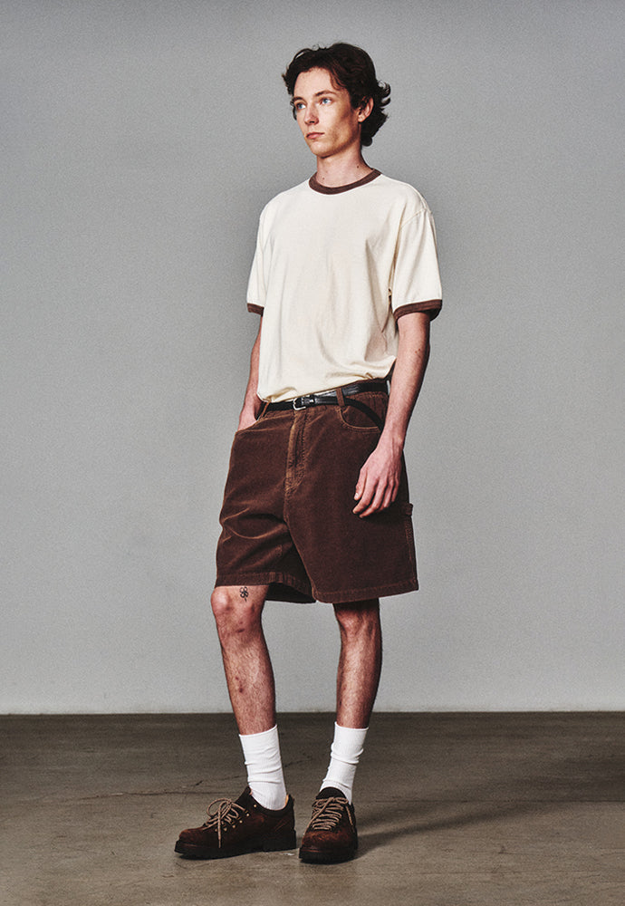 Art if acts - Washed Carpenter Corduroy Shorts (VIntage Brown) product image 3 | TRAB K-Fashion Australia