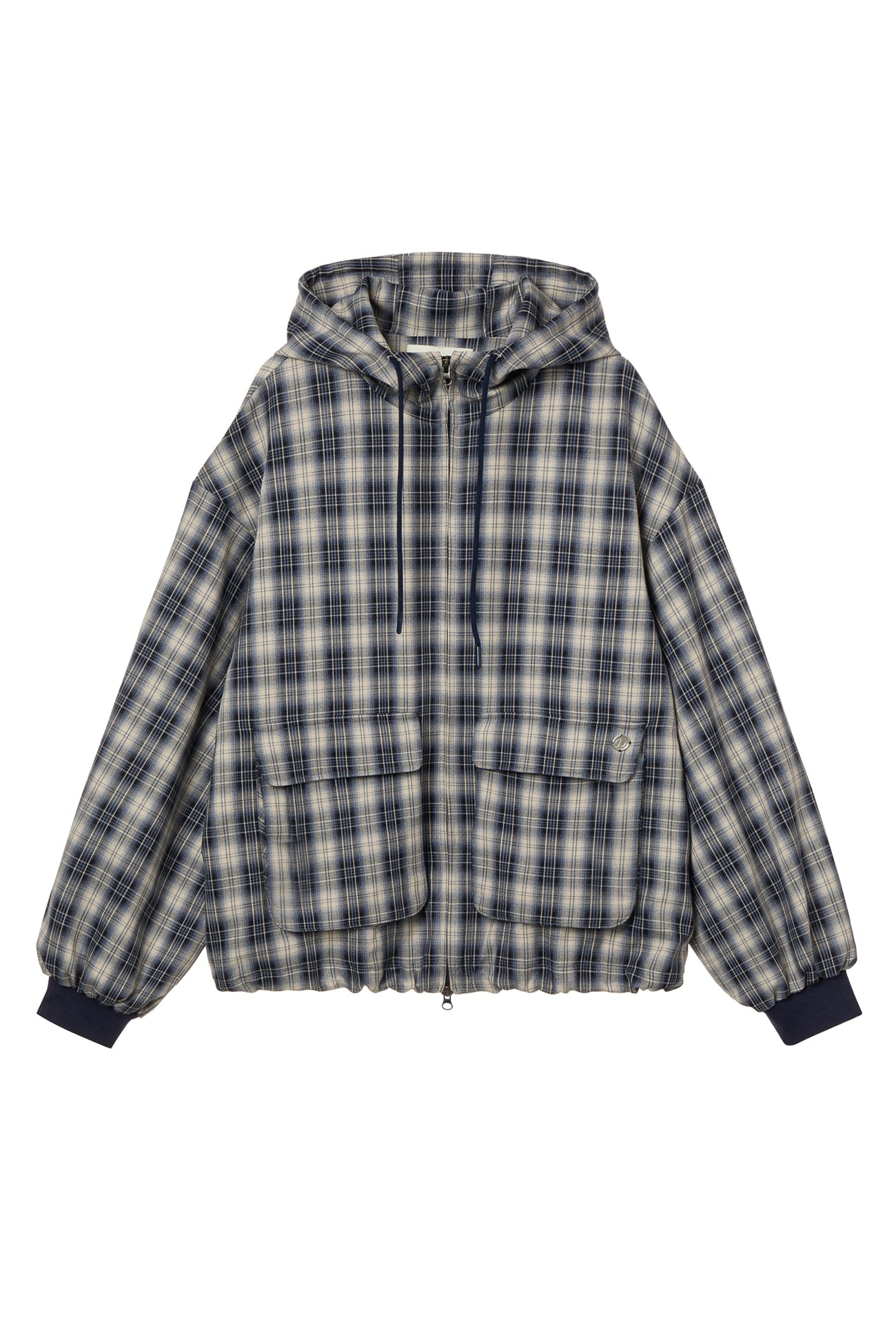 Deinet - Check Bomber Jacket (Navy) product image 1 | TRAB K-Fashion Australia
