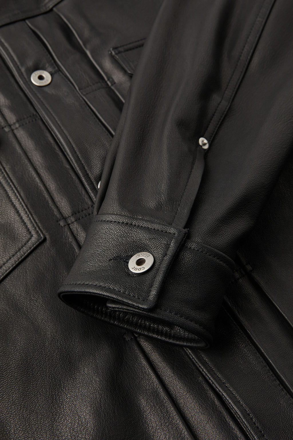 Coor - Goat Skin Pocket Trucket Jacket (Black) product image 6 | TRAB K-Fashion Australia