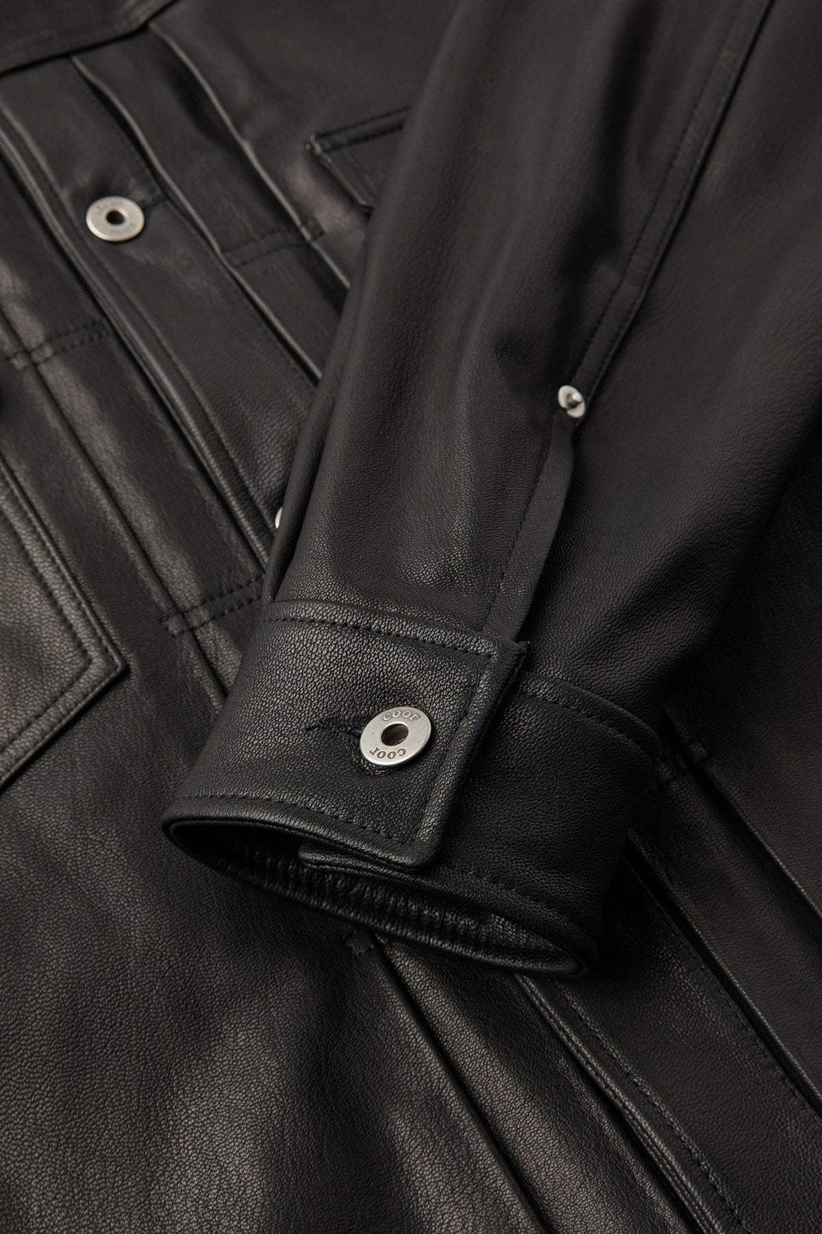Coor - Goat Skin Pocket Trucket Jacket (Black) product image 6 | TRAB K-Fashion Australia