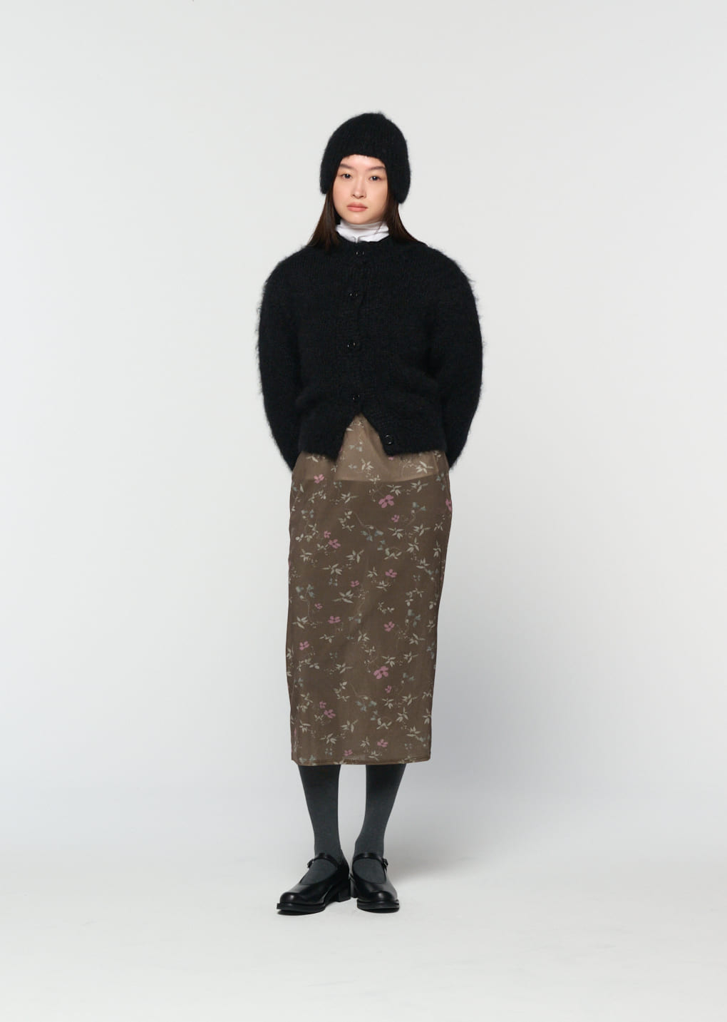 Amomento - mohair bulky cardigan (Black) product image 5 | TRAB K-Fashion Australia