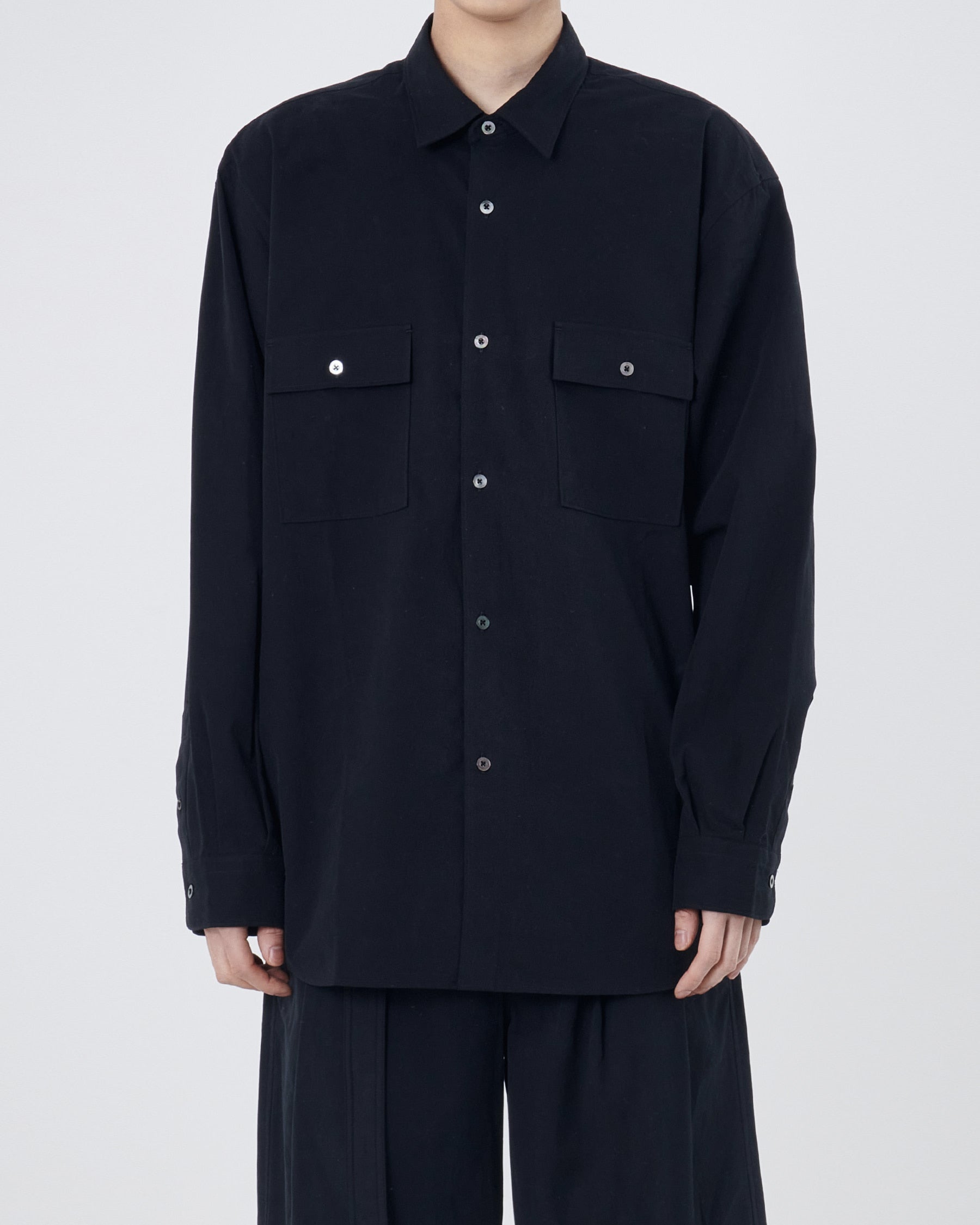 Brownyard - Two Pocket Shirt (Black) product image 1 | TRAB K-Fashion Australia