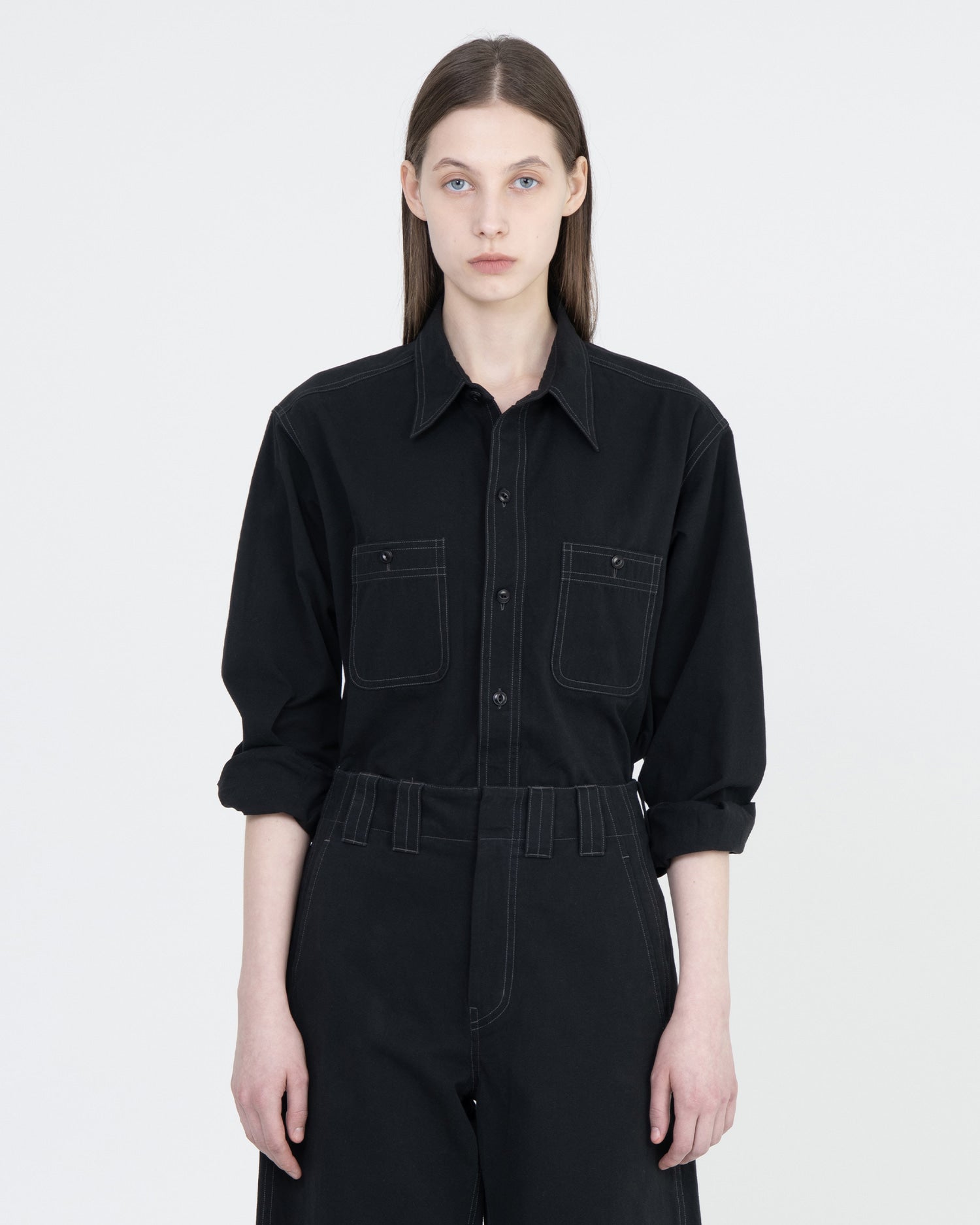Brownyard - 25ss W Washed Work Shirt (Black) product image 1 | TRAB K-Fashion Australia