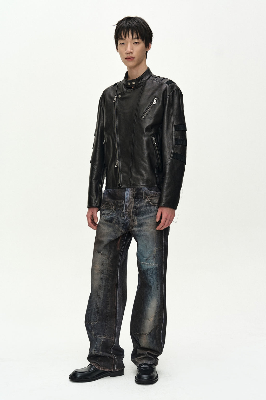 Andersson Bell - Segment Moto Leather Jacket (black) (Black) product image 13 | TRAB K-Fashion Australia