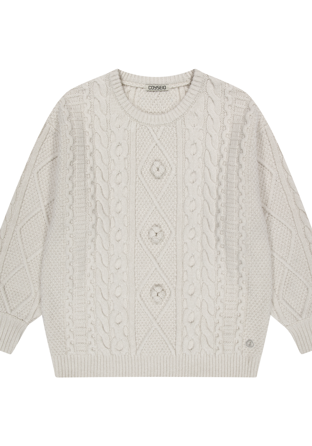 Coyseio - Pompom Cable Knit (Ivory) product image 2 | TRAB K-Fashion Australia
