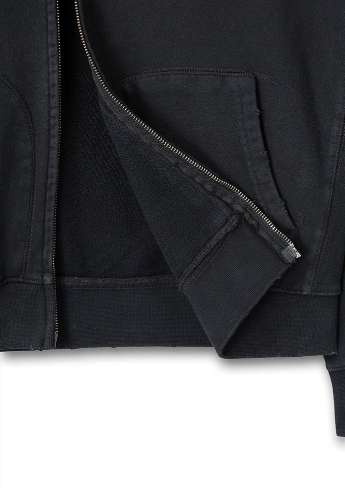 Art if acts - Garment Dyed Sweat Hooded Zip-Up (Black) product image 12 | TRAB K-Fashion Australia