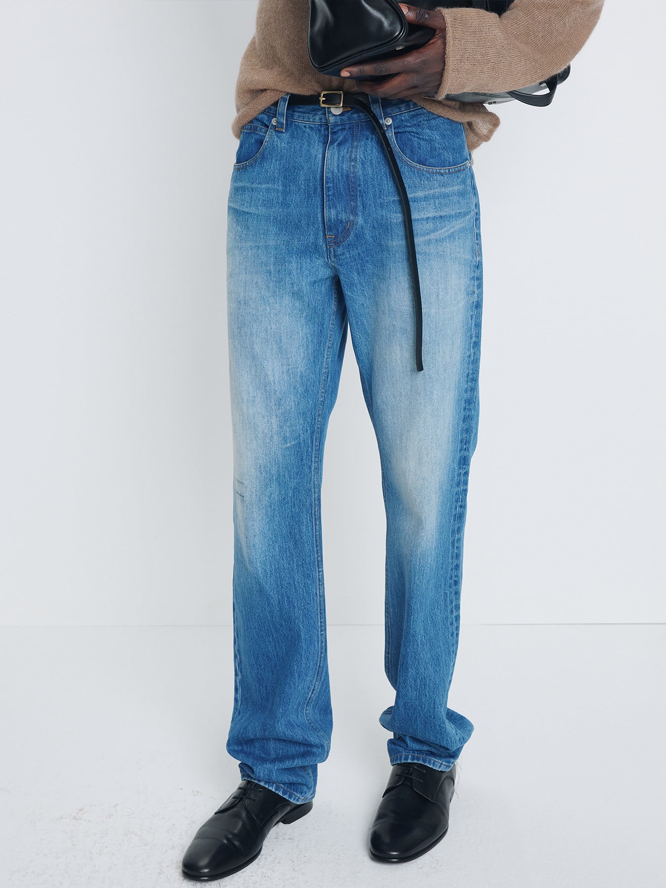 Tonywack - Slim-Straight Denim Jeans (Vintage Mid-Blue) product image 1 | TRAB K-Fashion Australia