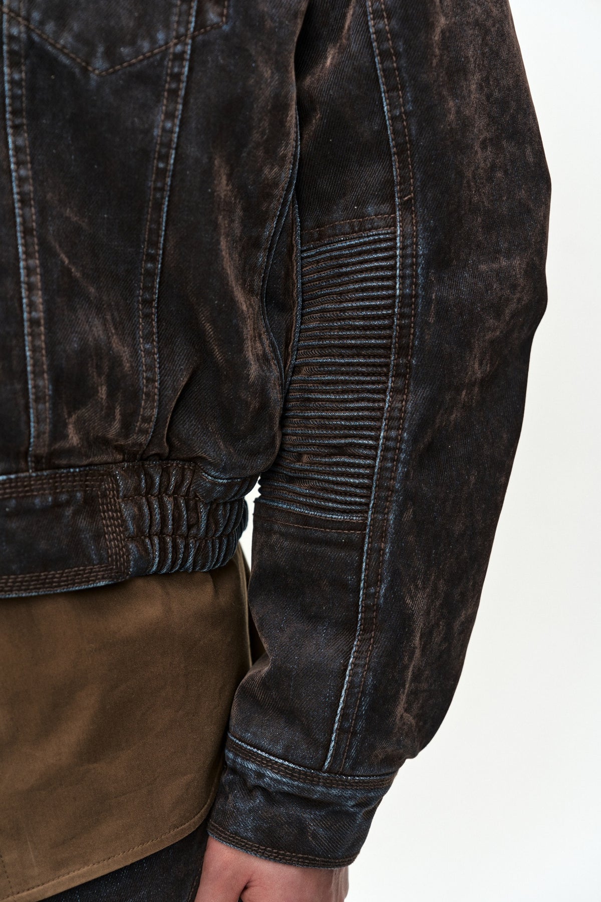 Andersson Bell - Unisex Padded Denim Bomber Jacket (Brown/Blue) product image 11 | TRAB K-Fashion Australia