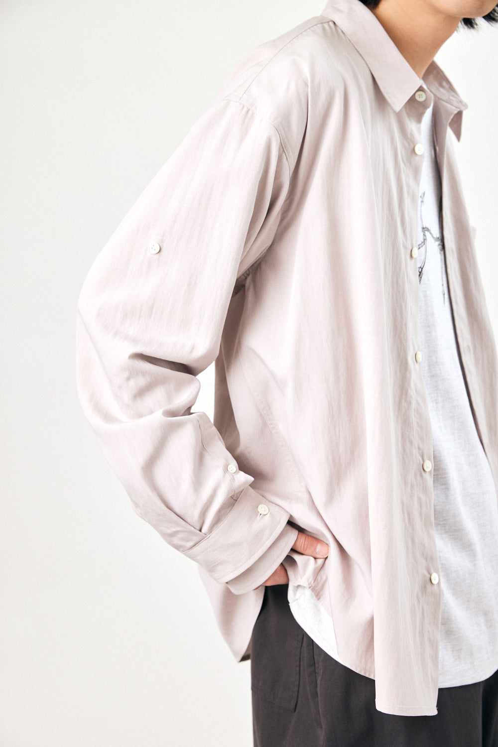 Hatchingroom - Double Sleeve Shirt Dusty (Pink) product image 14 | TRAB K-Fashion Australia