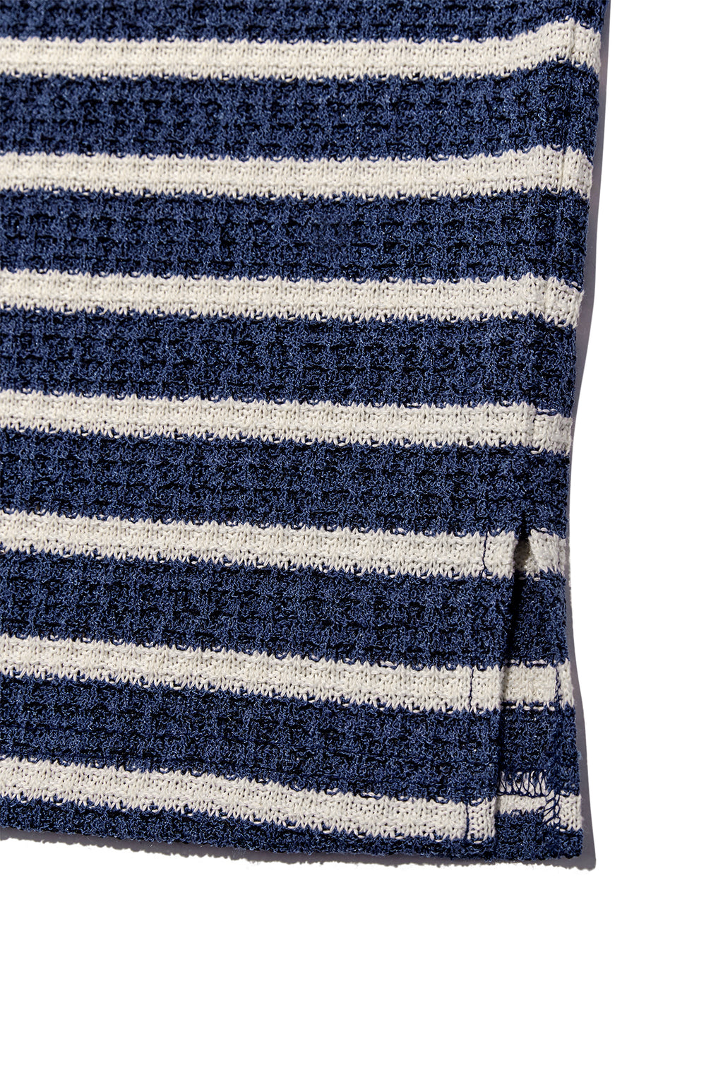 Matin Kim - Cut Line Stripe Pique Top (Smoke Blue) product image 4 | TRAB K-Fashion Australia
