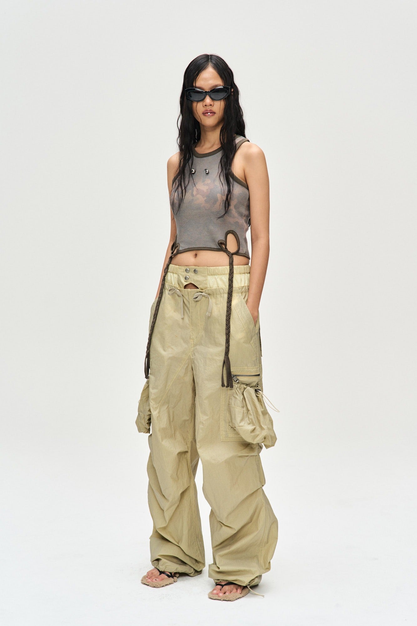 Andersson Bell - Balloon Pocket Parachute Pants (Yellow Beige) product image 1 | TRAB K-Fashion Australia