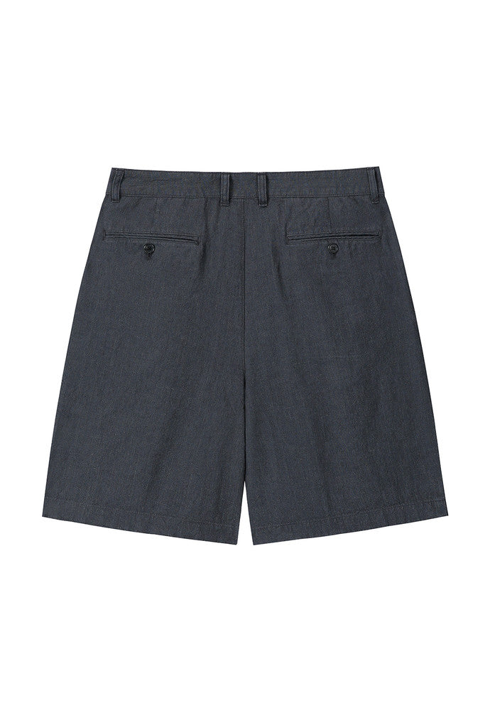 Art if acts - Washed Linen Two Tuck Shorts (Charcoal) product image 7 | TRAB K-Fashion Australia