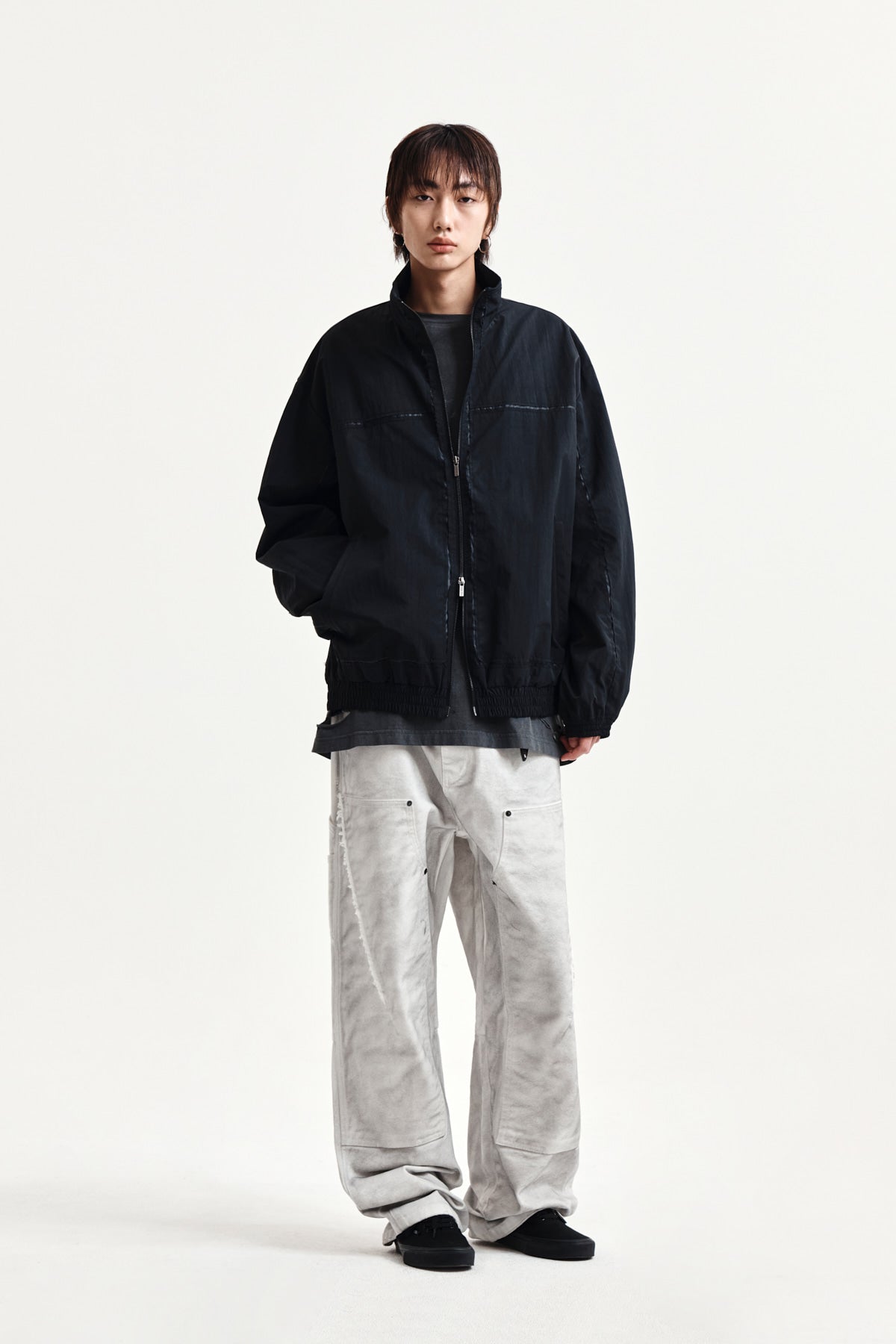 Matin Kim - Embroidery Back Logo Jumper (Black) product image 9 | TRAB K-Fashion Australia