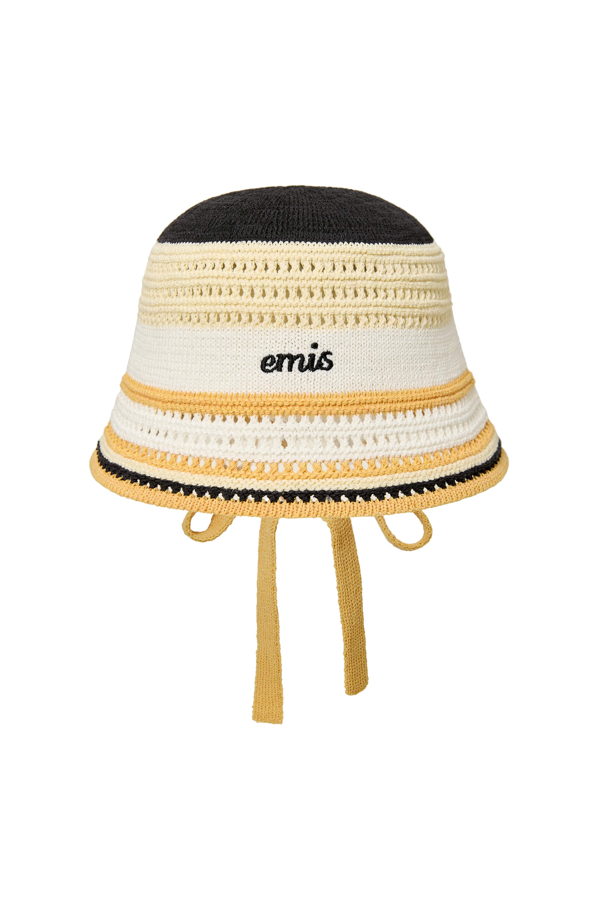 Emis - Stripe Knit Bonnet Hat (Ivory) product image 1 | TRAB K-Fashion Australia