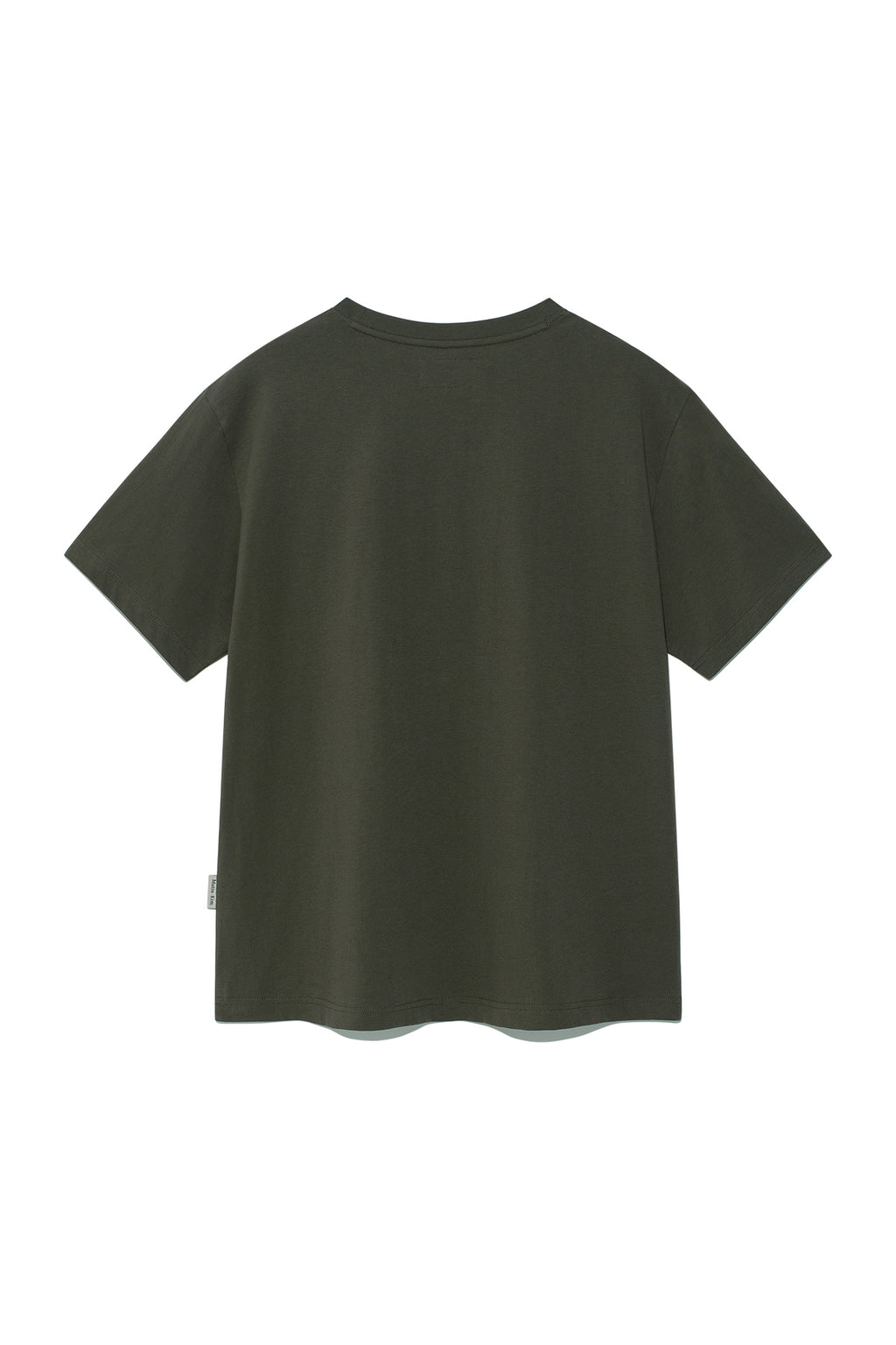 Matin Kim - Embroidery Small Logo Oversize Top (Khaki) product image 2 | TRAB K-Fashion Australia
