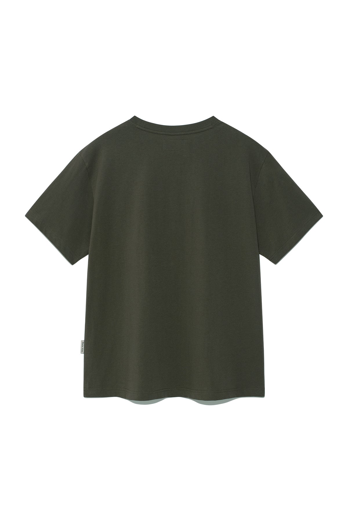 Matin Kim - Embroidery Small Logo Oversize Top (Khaki) product image 2 | TRAB K-Fashion Australia