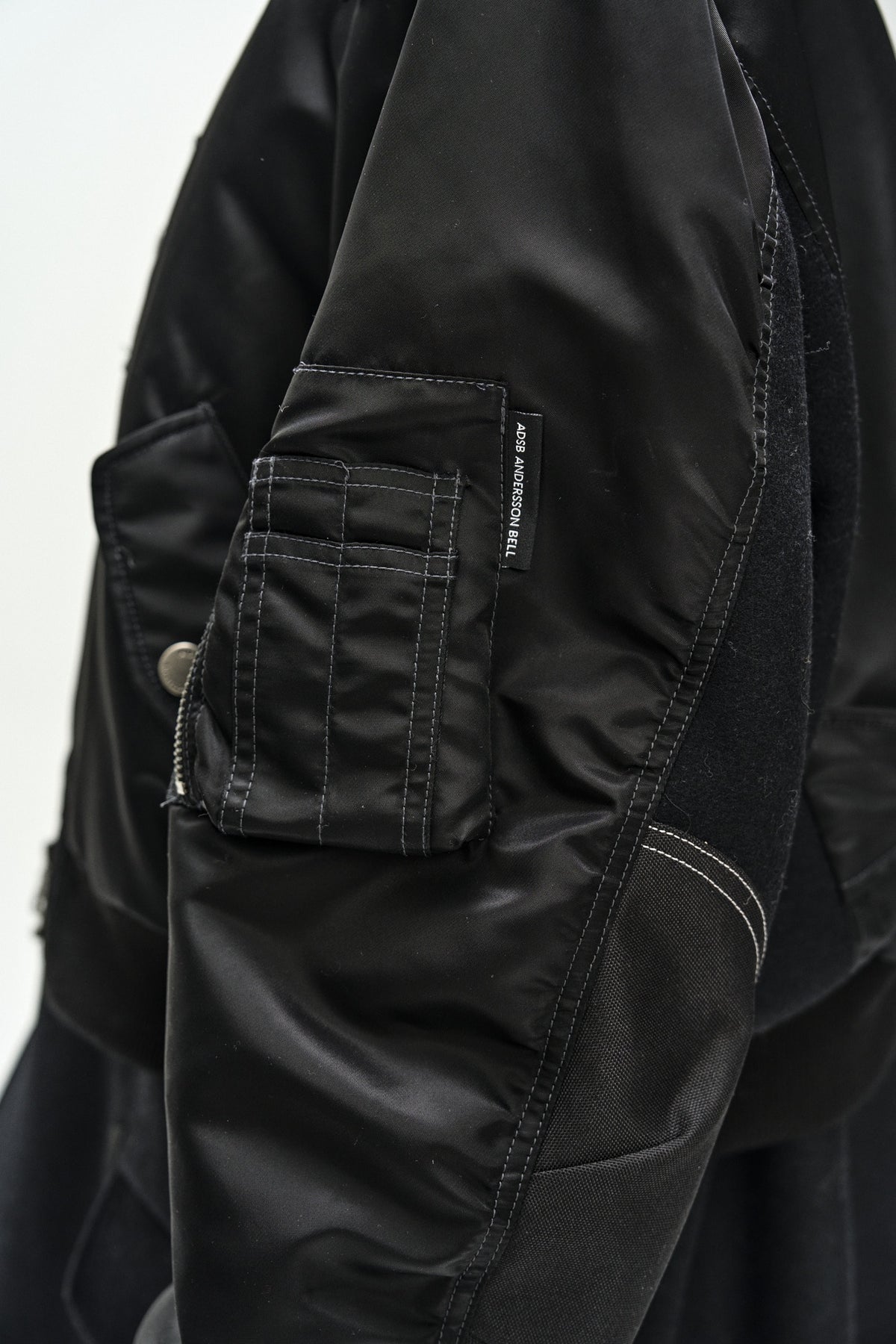 Andersson Bell - Unisex Deconstructed Layered Bomber Coat (Black) product image 11 | TRAB K-Fashion Australia