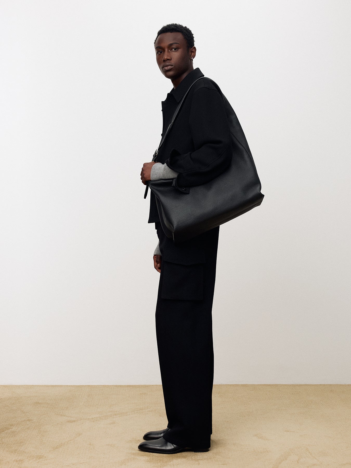 Tonywack - Textured Wool Shirt Blouson (Black) product image 3 | TRAB K-Fashion Australia
