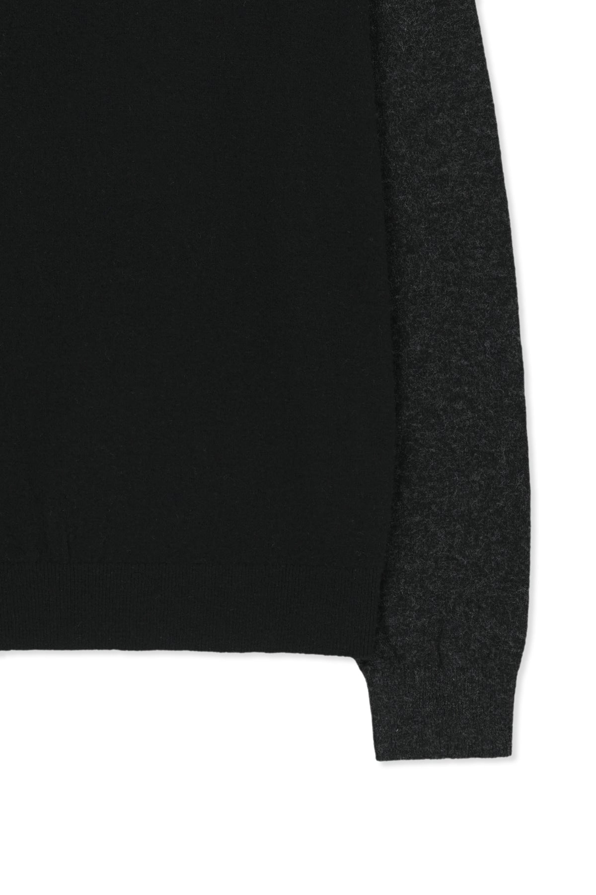 Matin Kim - [Pre-Order – Ships September 28] Cashmere Blended Panel Knit Pullover (Black) product image 5 | TRAB K-Fashion Australia