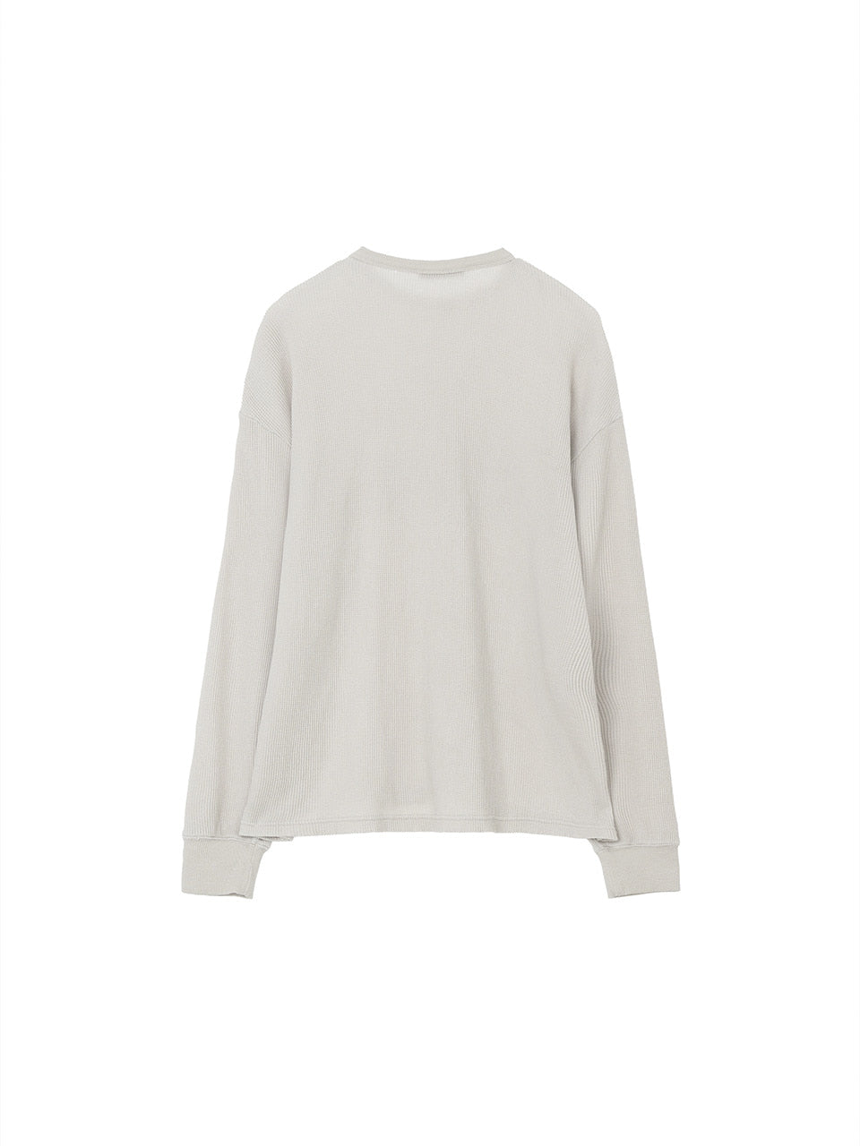 Kijun - Original Logo Waffle Long Sleeve Tee (Light Grey) product image 7 | TRAB K-Fashion Australia
