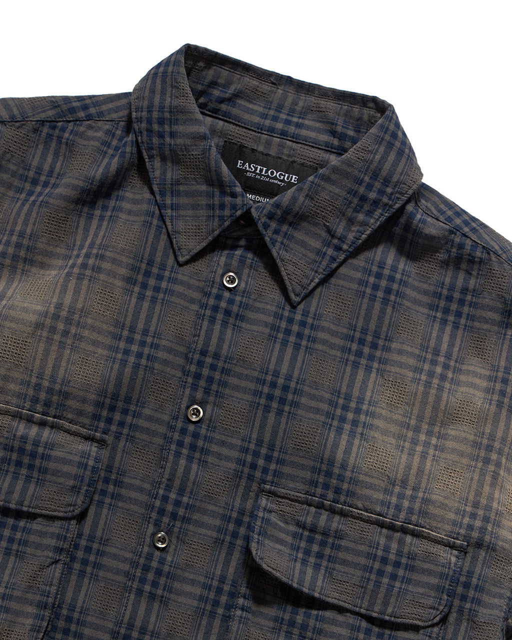 Eastlogue - Comfy Half Shirts (Navy & Grey Check) product image 3 | TRAB K-Fashion Australia