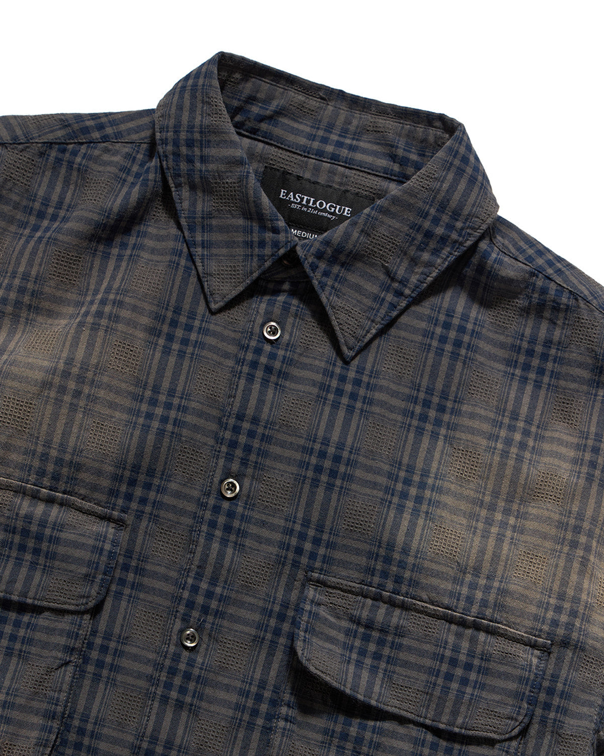 Eastlogue - Comfy Half Shirts (Navy & Grey Check) product image 3 | TRAB K-Fashion Australia