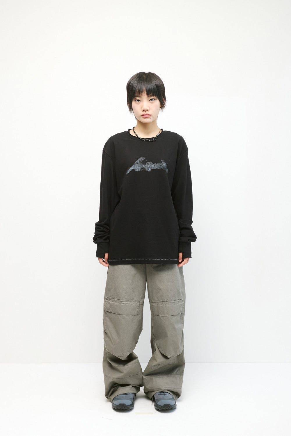 Hatchingroom - Shirakami Woods Boxer Sweat (Black) product image 3 | TRAB K-Fashion Australia