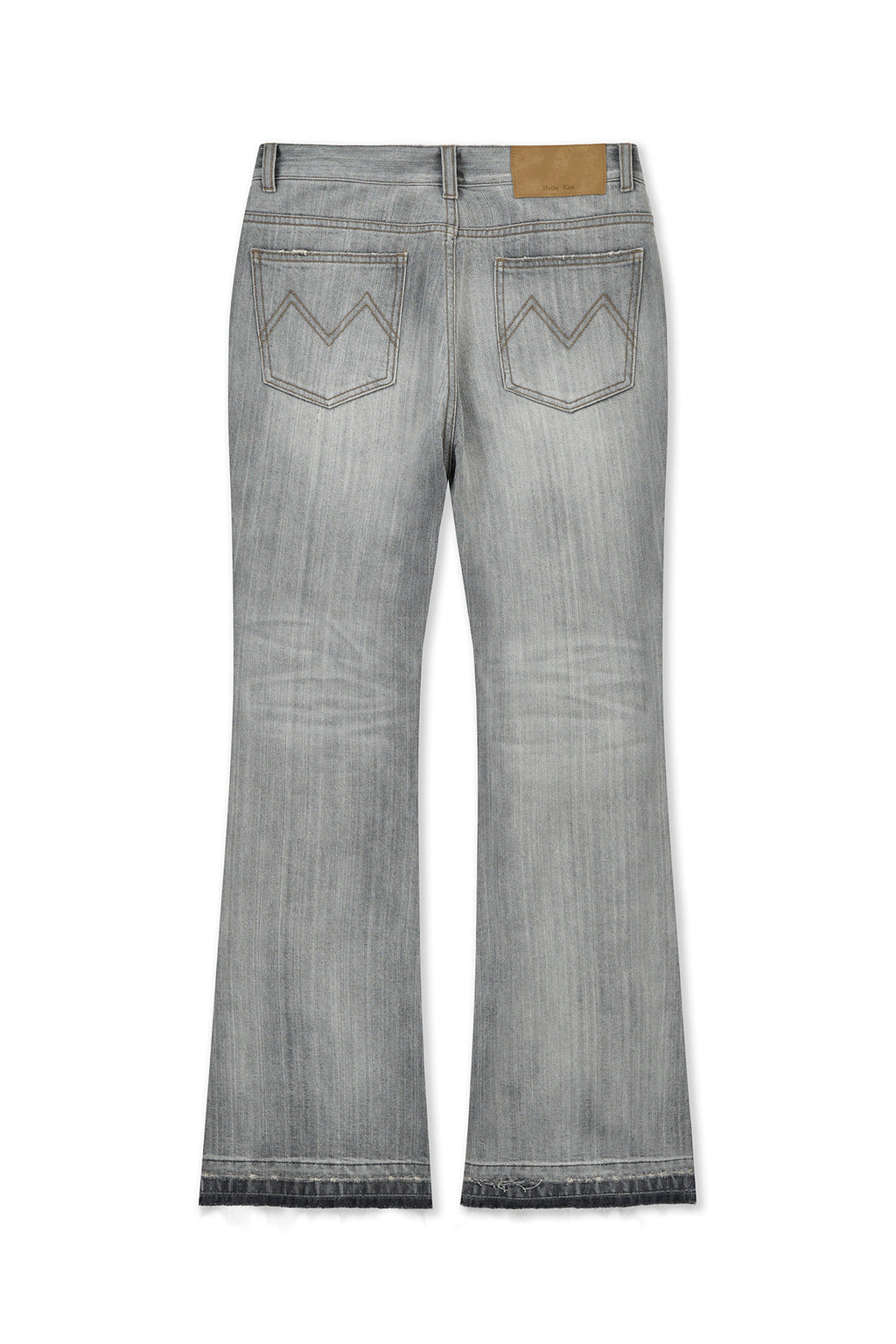 Matin Kim - Washed Point Boots Cut Denim Pants (Grey) product image 2 | TRAB K-Fashion Australia