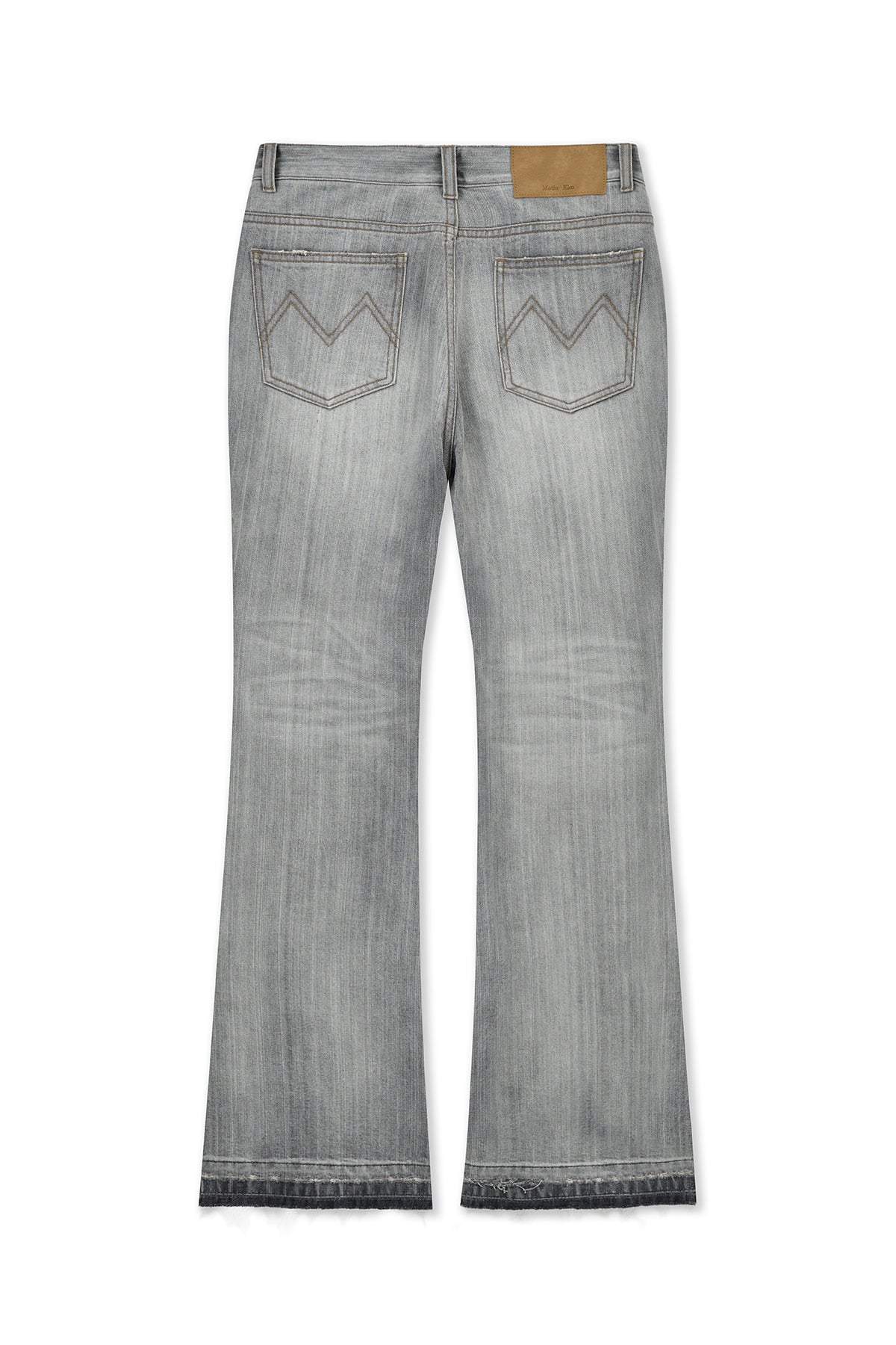 Matin Kim - Washed Point Boots Cut Denim Pants (Grey) product image 2 | TRAB K-Fashion Australia