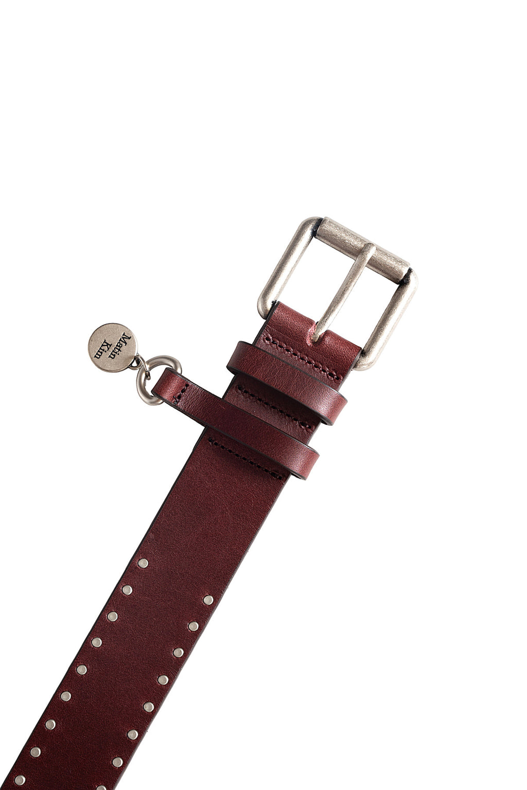 Matin Kim - Mini Dot Stud Leather Belt (Wine) product image 2 | TRAB K-Fashion Australia