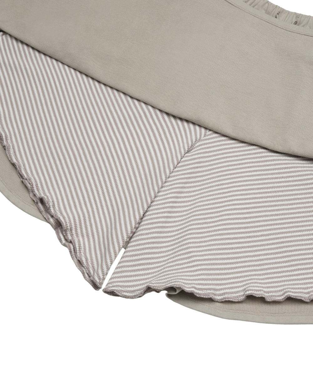 Coyseio - Striped Layered Midi Skirt (Light Grey) product image 11 | TRAB K-Fashion Australia