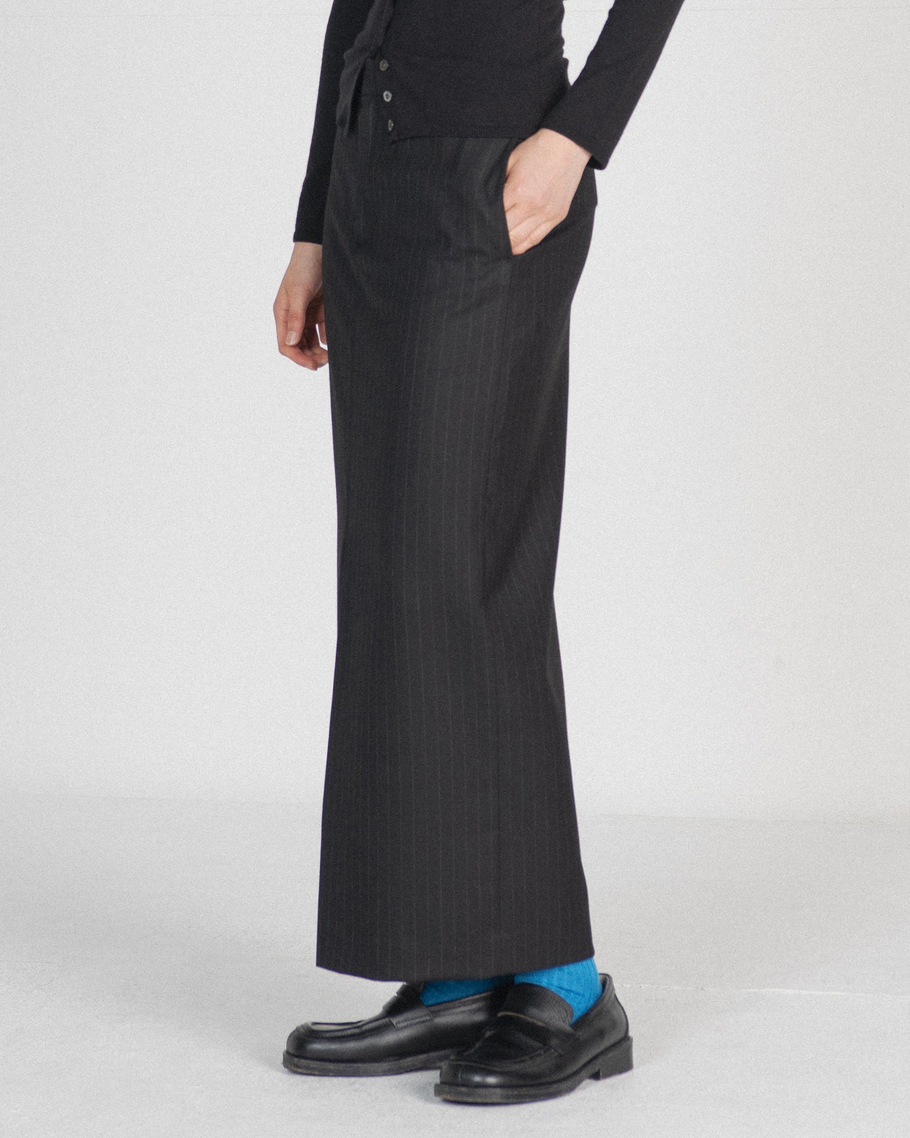 Brownyard - H Line Long Skirt (Black Stripe) product image 3 | TRAB K-Fashion Australia