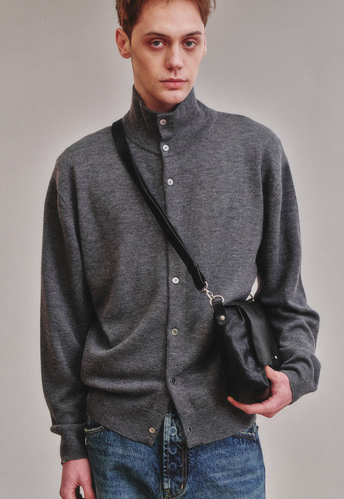 Art if acts - High Collar Cardigan (Stone) product image 1 | TRAB K-Fashion Australia