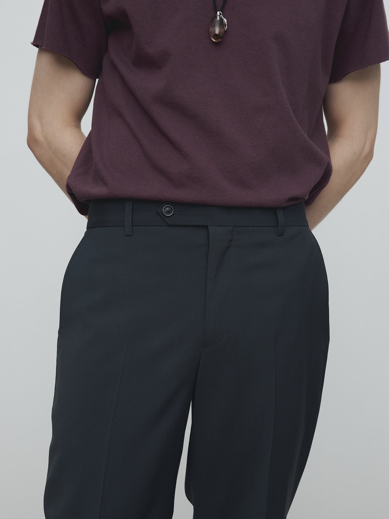Tonywack - Raw Edge Washed T-Shirt (Burgundy) product image 7 | TRAB K-Fashion Australia