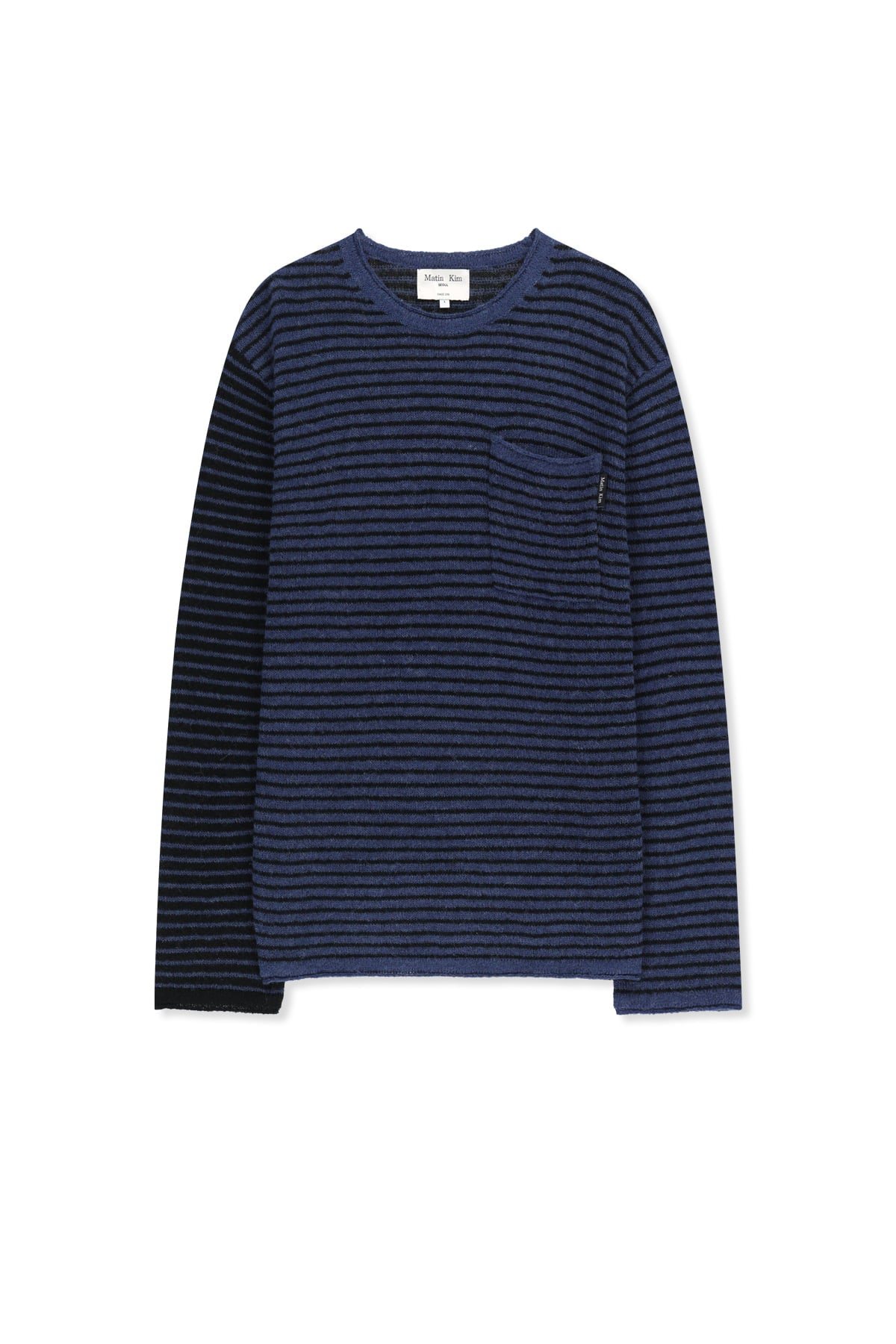 Matin Kim - Multi Stripe Alpaca Blended Knit Pullover (Blue) product image 1 | TRAB K-Fashion Australia