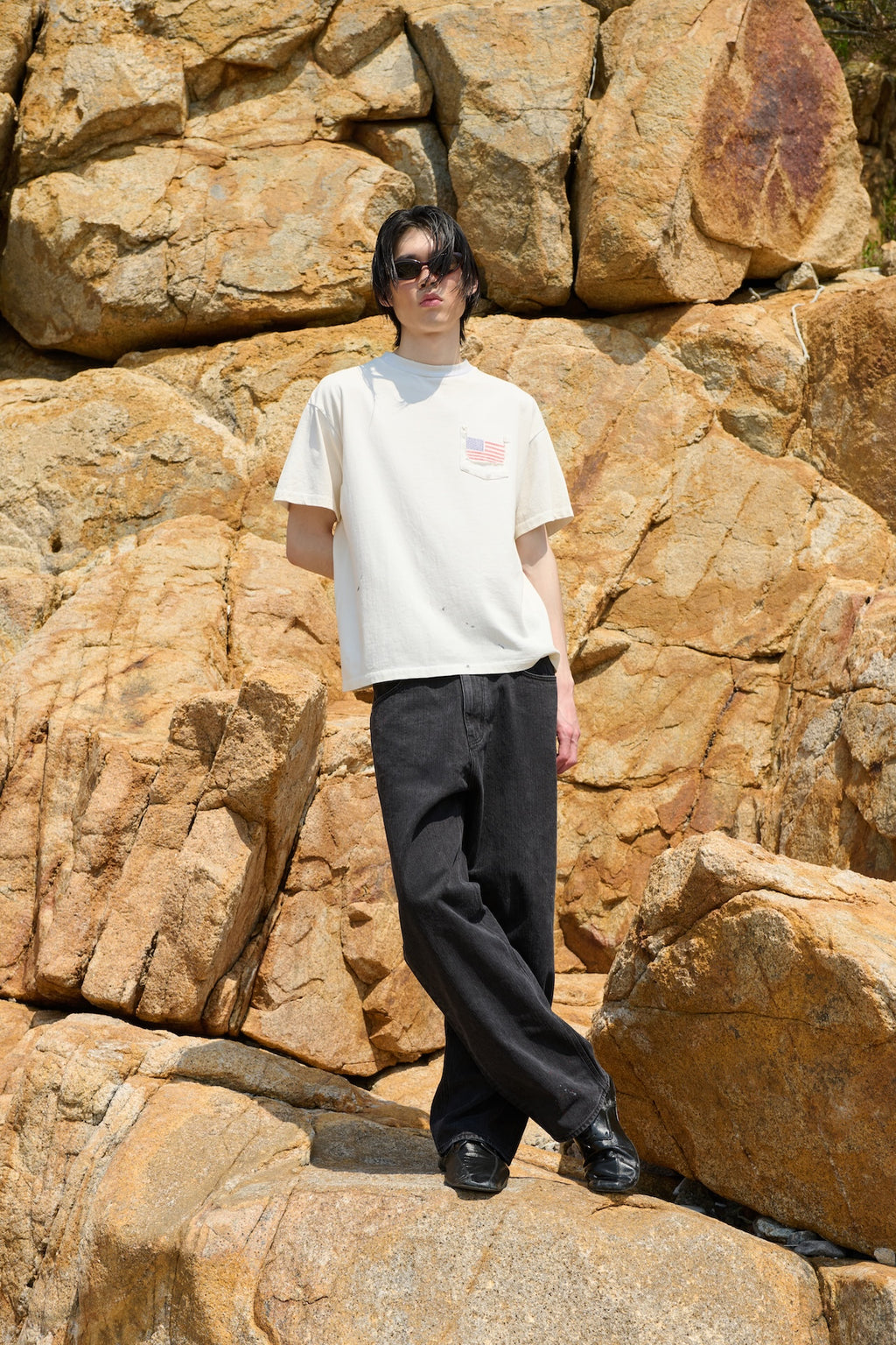 STU - Straight Paint Denim Pants (Grey) product image 3 | TRAB K-Fashion Australia