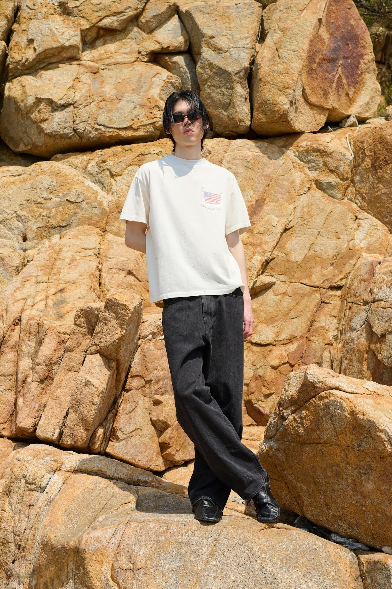 STU - Straight Paint Denim Pants (Grey) product image 3 | TRAB K-Fashion Australia