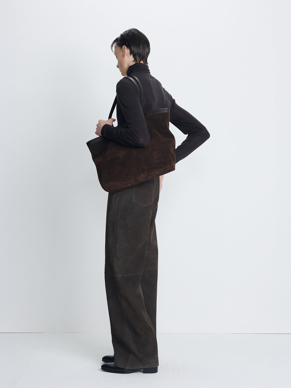 Tonywack - Wide-Leg Split Suede Pants (Mocha Brown) product image 4 | TRAB K-Fashion Australia