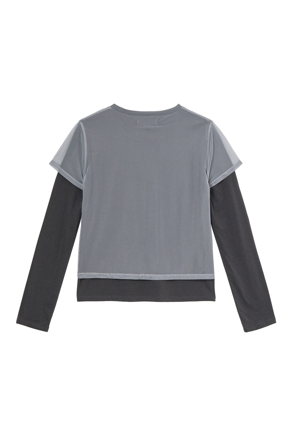 Deinet - See-Through Layered Long Sleeve (Charcoal) product image 2 | TRAB K-Fashion Australia