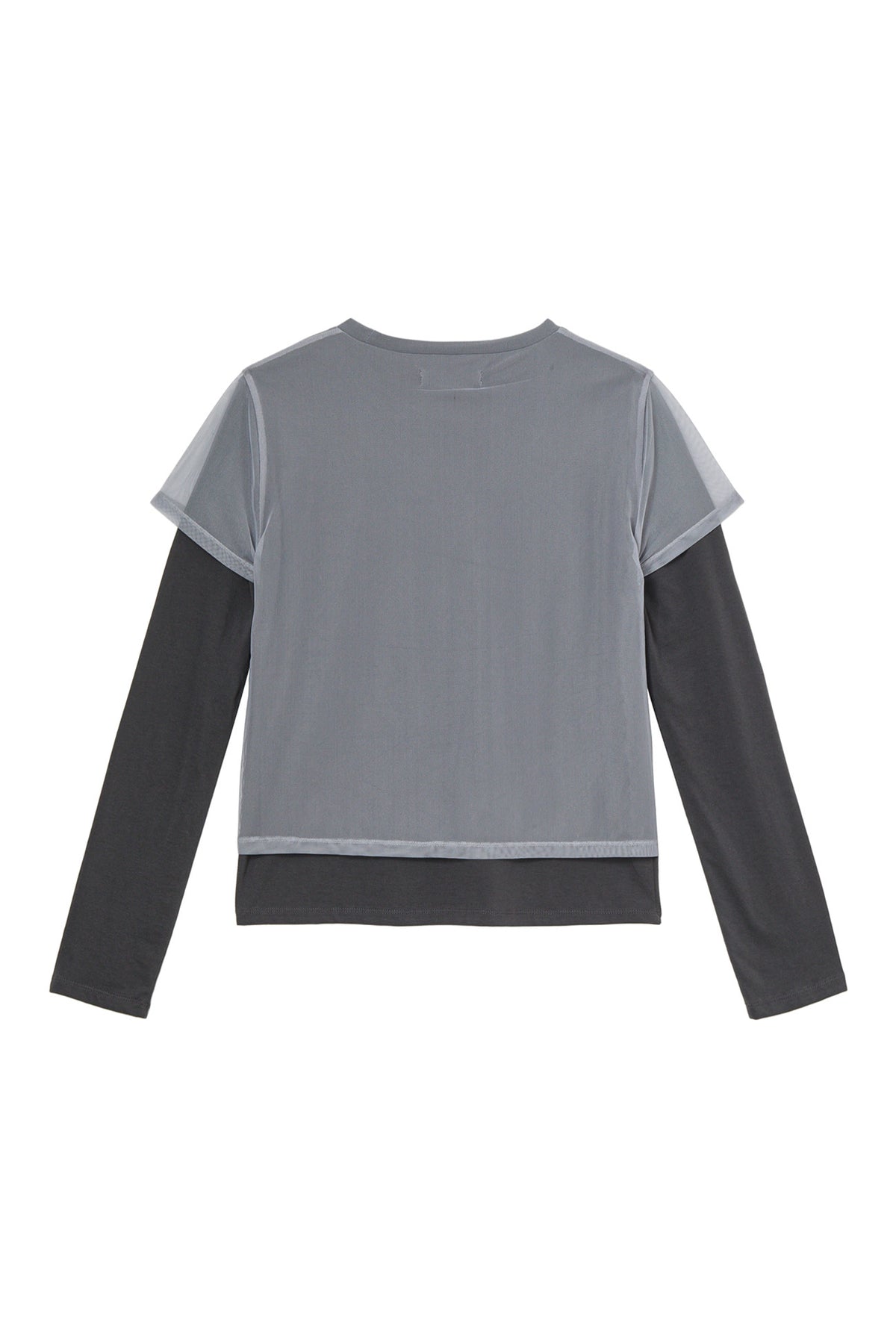 Deinet - See-Through Layered Long Sleeve (Charcoal) product image 2 | TRAB K-Fashion Australia