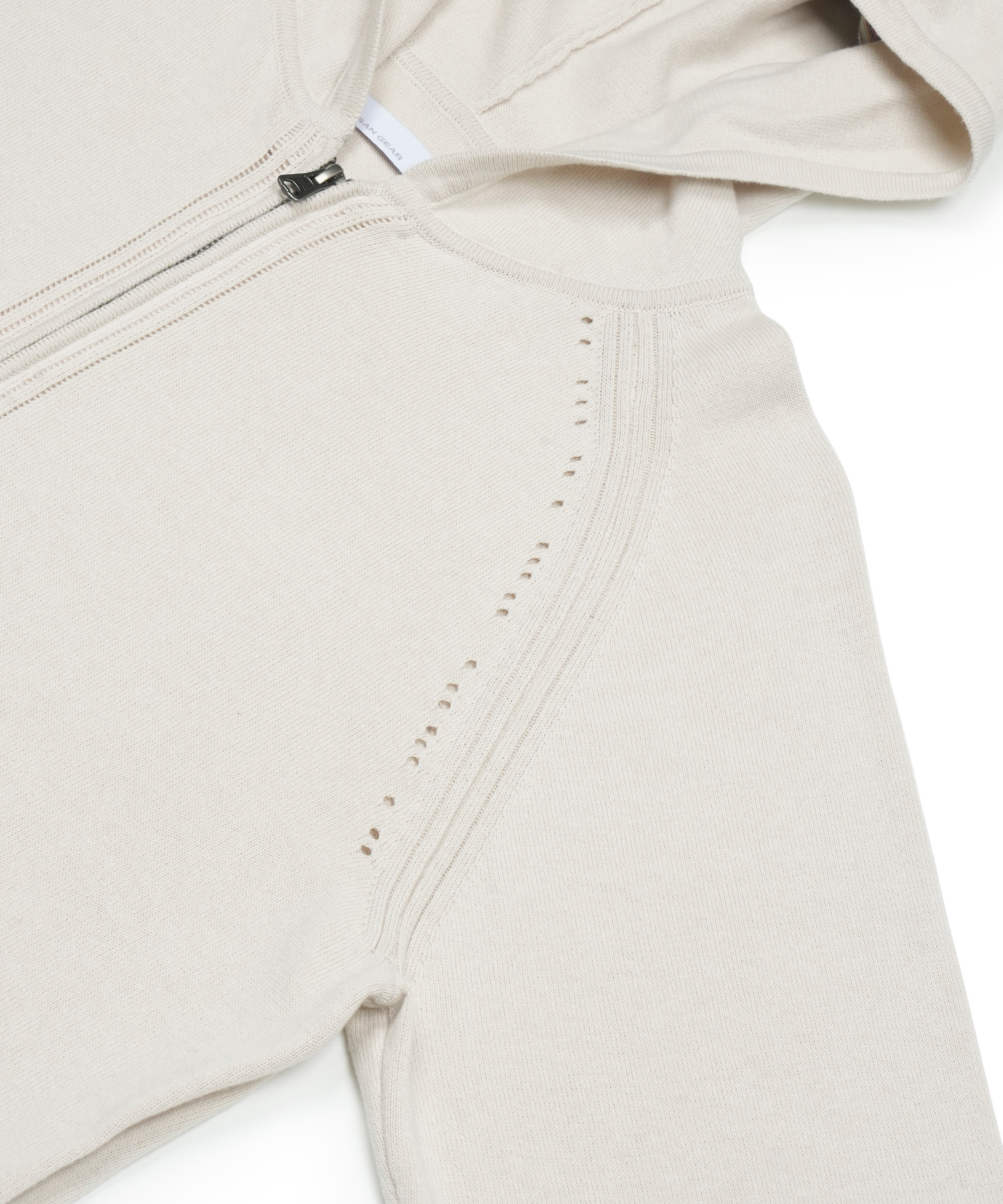 San San Gear - Knit Zip-Up Hoodie (Beige) product image 6 | TRAB K-Fashion Australia