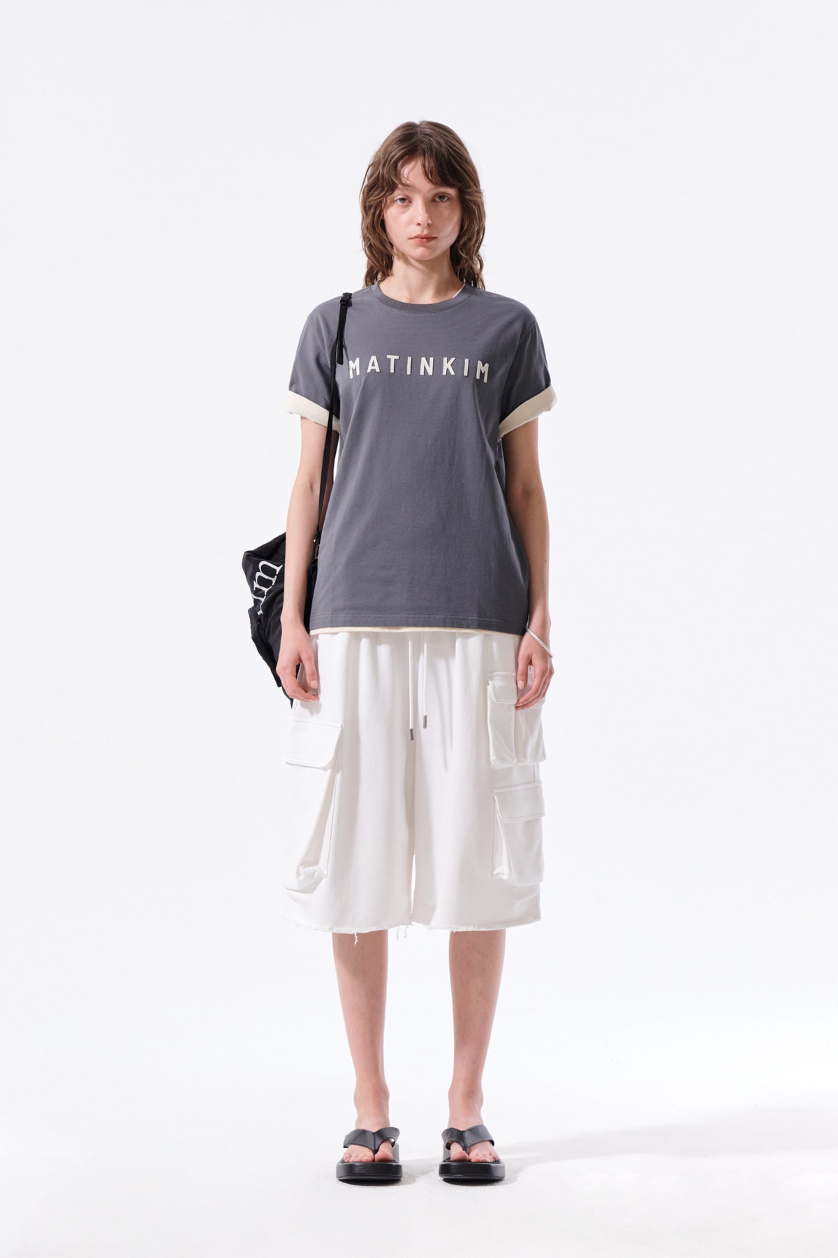 Matin Kim - Terry Utility Pocket Bermuda Pants (White) product image 5 | TRAB K-Fashion Australia